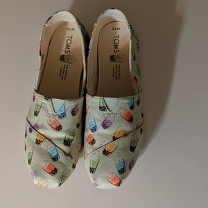 Toms boba tea shoes